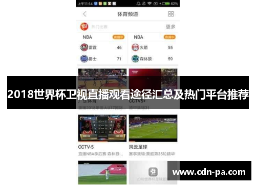 2018世界杯卫视直播观看途径汇总及热门平台推荐
