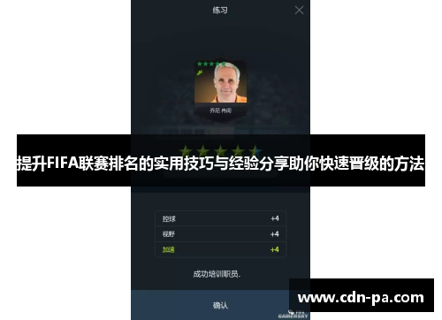 提升FIFA联赛排名的实用技巧与经验分享助你快速晋级的方法
